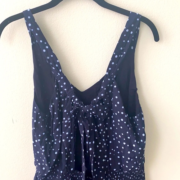 LOFT NWT Navy Polka Dot Jumpsuit - Picture 4 of 5